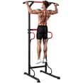 thumbnail image 1 of Soozier Power Tower Pull Up Bar Dip Station for Home Office Gym Multi-Function Workout Equipment, 1 of 10