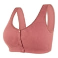 thumbnail image 1 of MIASHUI Front Closure Bras for Older Women Push Up Breathable Front Button Bralette Comfy Sleep Bras,Watermelon Red,36, 1 of 4
