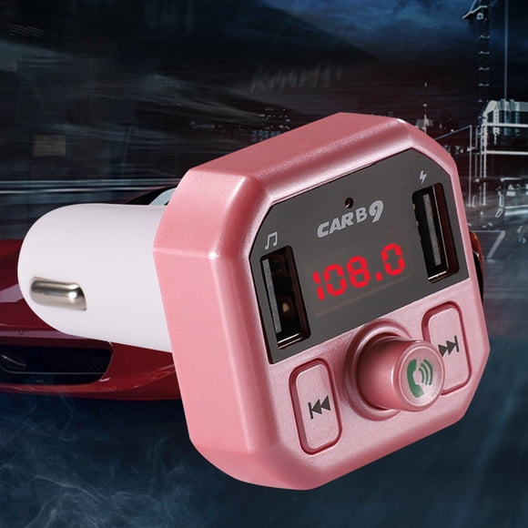 Edgergery Adaptateur USB pour Voiture Kit Bluetooth Sans Fil QC3.1 Chargeur USB Rapide Mains Libres Émetteur FM Bluetooth