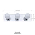 thumbnail image 2 of Globe Electric 18" 3-Light LED Chrome Vanity Light Fixture, Contemporary Style, 2 of 7