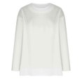 thumbnail image 5 of Timegard Hauts pour Femmes à Épaules Tombantes, Col Ras du Cou, Chandail Ample, Hauts d'Automne Décontractés à Manches Longues, Blouse Confortable, 5 of 5