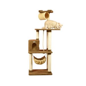 Armarkat 70" Véritable arbre de chat en bois avec des poteaux à gratter Hammock pour les chats &amp; Kittens