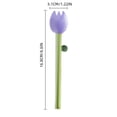 thumbnail image 2 of Colorful Sun Flower Ice Cream Dessert Stirring Borosilicate Transparent Glass Long Handle Cute, 2 of 2