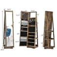 thumbnail image 4 of Giantex 360° Rotating Jewelry Armoire with Full Length Mirror and Inside Makeup Mirror, Coffee, 4 of 8