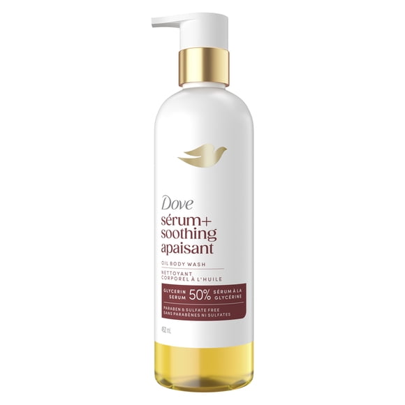 Dove Nettoyant Corporel à l'Huile 50 % de Glycérine Sérum+ Apaisant, 452 ml