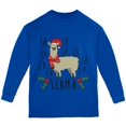 thumbnail image 1 of Christmas FA LA Llama Youth Long Sleeve T Shirt, 1 of 1