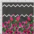 thumbnail image 1 of oneOone Georgette Viscose Fabric Chevron|Leaves & Floral Panel Printed Craft Fabric BTY 42 Inch Wide, 1 of 1