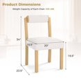 thumbnail image 3 of Costway Wooden Dining Chair Set of 2 Faux Sherpa Upholstered Kitchen Dining Room Chairs, 3 of 9