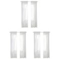 thumbnail image 4 of Window White Sheer Curtains 108 Inches Long 6 Panels Sheer White Curtains Clear Curtains Basic Rod Pocket Panel, 4 of 7