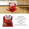 thumbnail image 4 of Solar Powered Lucky Cat Bright Colors Energy Saving Solar Waving Cat Lucky Wealth for Rich Life Plastic Material, 4 of 7
