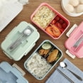 thumbnail image 4 of Xihbxyly Bento Box Lunch Box Microwave Straw Bento Lunch Box Spoon Food Storage Container Kids Adult Suitable for Children, Adult Lunches and Fruit Use, 4 of 4