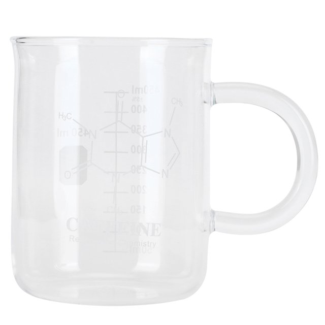 Tasse Beaker avec Échelle, Tasse Beaker en Verre Borosilicate Design Futuriste
