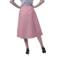 thumbnail image 4 of Moomaya Womens Below Knee Length A-Line Skirt Front Button Casual Skirt w/ Pockets, 4 of 6