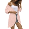 thumbnail image 4 of Pompotops Blouse Cardigan Décontractée à Manches Trois-Quarts Unie pour Femmes en Liquidation, 4 of 7