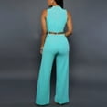 thumbnail image 4 of Timegard Womens Rompers Sleeveless Button Straight Leg Jumpsuit Fall Fashion Casual Comfy Office Outfits, 4 of 7