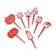 thumbnail image 3 of veasfak 8x Christmas Food Picks Set Cute Creative Cake Forks for Dessert Cheese Cake Red, 3 of 9