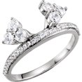 thumbnail image 1 of Garde d'Amélioration Style Enveloppement Accentuée de Diamants pour Bague de Fiançailles Solitaire 14K Wg, 1 of 2