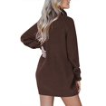 thumbnail image 3 of Robe Chandail Longue en Laine à Col Roulé Ample et Oversize pour Femme, 3 of 5