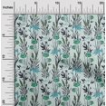 thumbnail image 2 of oneOone Georgette Viscose Sea Green Fabric Floral Retro Craft Projects Decor Fabric Printed By The Yard 42 Inch Wide, 2 of 5