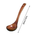 thumbnail image 2 of Wooden Long Handled Soup Spoon for Kitchen and Table Multifunctional Teak Spoon with Smooth Lightweight Finish, 2 of 7