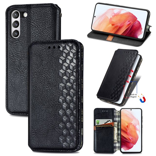 Case for Samsung Galaxy S21 FE 5G/4G Cover Magnetic Protective Wallet Flip Case