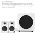 thumbnail image 4 of Kanto ORAMW 100W Powered Reference Desktop Computer Speakers with Bluetooth 5.0 and USB-C Input | Bi-Amplified | 100 Hz Automatic Crossover | Reference Quality Sound | Pair | Matte White, 4 of 5