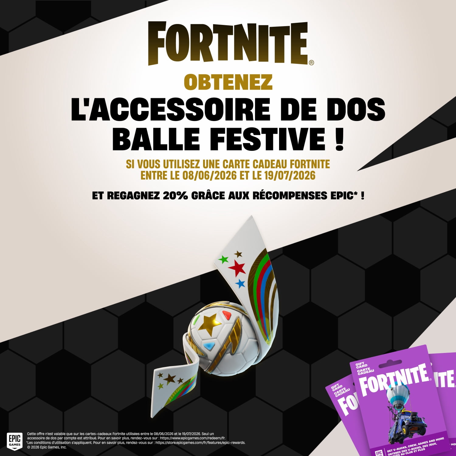 Carte-cadeau Fortnite de 20 $ - Propulsor par l'Epic Games Store (Code Numerique)