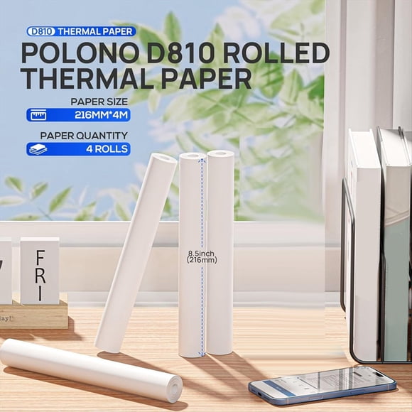 Thermal Printer Paper 8.5 X 11 Inch, Advanced Thermal Printing, Thermal Paper Compatible with D810 4 Pack