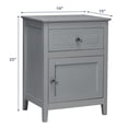 thumbnail image 4 of Costway Nightstand with Drawer Accent Side End Table Storage Cabinet Grey, 4 of 10