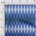 thumbnail image 1 of oneOone Cotton Poplin Blue Fabric Argyle Check Craft Projects Decor Fabric Printed By The Yard 56 Inch Wide, 1 of 4
