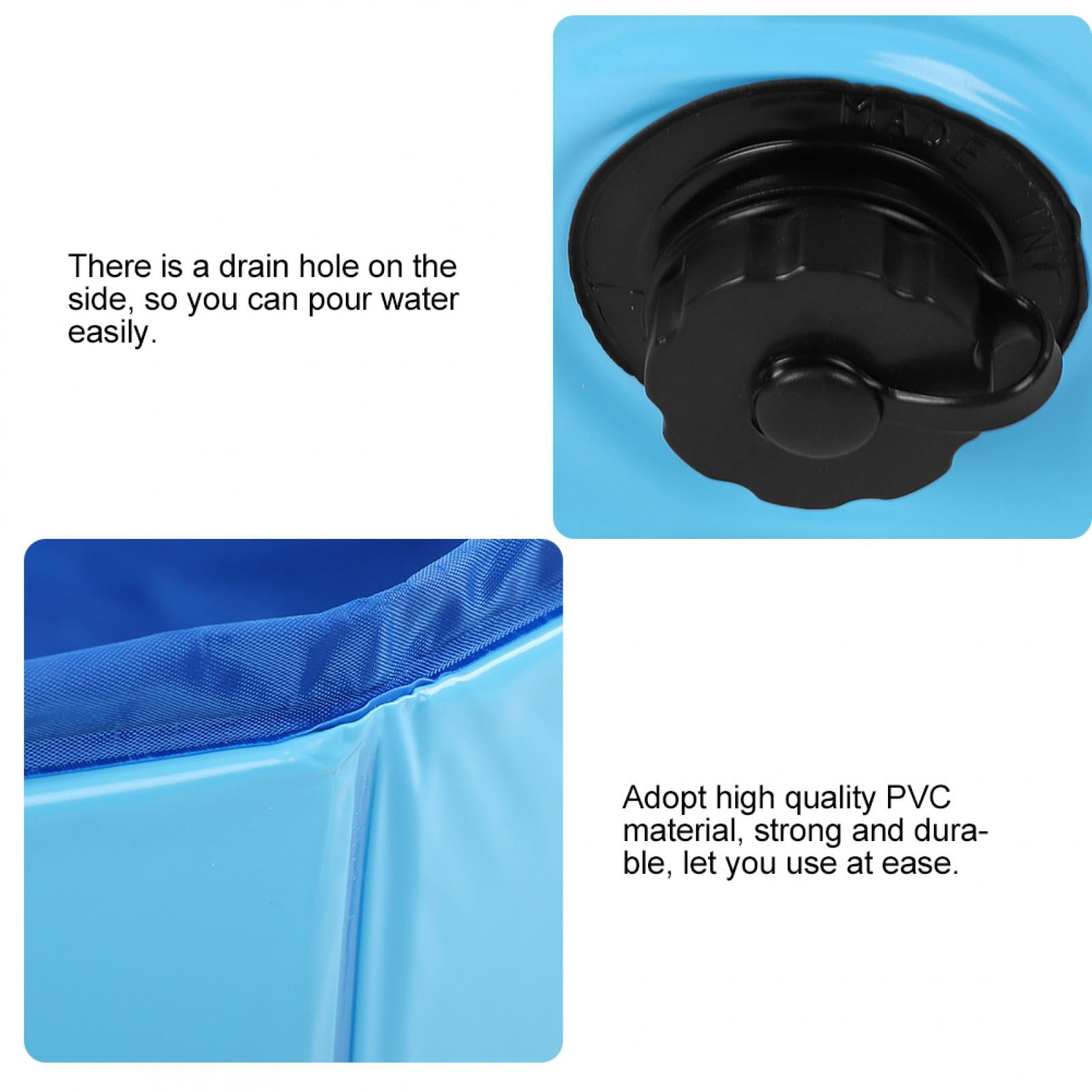 Foldable Bathtub For Dogs Cats Pvc Pet Bathing Pool Pet Bath Swimming Tub, Foldable Pet Bath Swimming Tub Dog Pool, Pet Product For Bathing Pools Pet Dog Pet Blue L