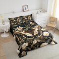 thumbnail image 4 of Erosebridal Ensembles de Couette Papillons Bruns Format Simple, Couettes et Duvets Faune Chic, Déco de Chambre Fleurs Blanches, Réversible 2 Pcs, 4 of 8