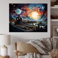 thumbnail image 1 of Designart Art Mural de Train, Rails Cosmiques un Train Moderne I, Grande Déco Murale de Train, Toile Murale Moderne Multicolore, 44x34 Pouces, 1 of 5