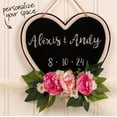 thumbnail image 3 of Plaid Unfinished Wood Chalkboard Heart Plaque, 11.9” x 12”, 3 of 5