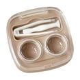 thumbnail image 1 of Beige Portable Compact Contact Lens Storage Case With Integrated Accessory Holder For Daily Use And Travel Organization, 1 of 7