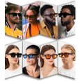 thumbnail image 2 of Lunettes de Soleil Carrées pour Femmes et Hommes, Monture Épaisse, Style Designer Simple, 2 of 4