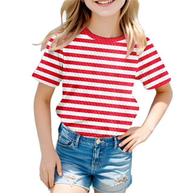 Fgnfyis T-Shirts à Manches Courtes pour Garçons Carnaval T-Shirt à Manches Courtes T-Shirt Graphique Coloré de Fête pour Enfants Haut Décontracté Confortable T-Shirts pour Garçons Rouge_002 150