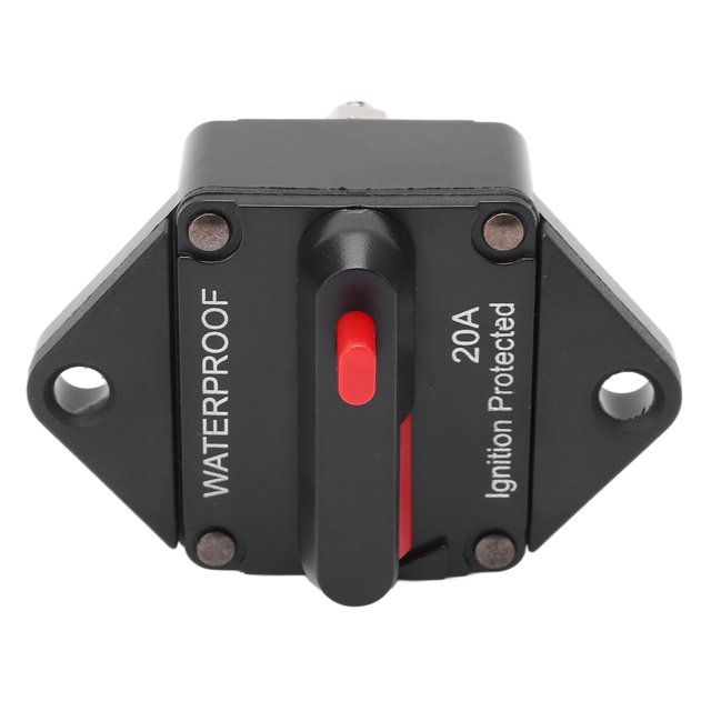 Disjoncteur, Étanche 32V Réinitialisation Manuelle Protecteur de Surcharge avec Interrupteur pour Voiture Bateau Camion Bus RV ATV 20A