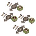 thumbnail image 1 of Bouton d'Armoire Rond, Bouton de Meubles Poignées Belle Délicate Exécution Exquise Alliage de Zinc Robuste Durable avec Vis pour Portes pour Garde-Robe Vert, 1 of 8