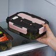 thumbnail image 1 of Kids Lunch Containers Boys Lunchbox, Bento Box Plastic Lunch Bento Box Kids Bento Box Kids Work Lunch Box Bento Kids Lunch Box, Pink-2 Compartment, 1 of 6