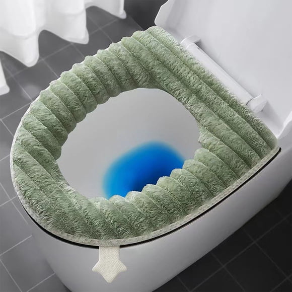 17.13"x14.76" Padded Toilet Seat Cushion Toilet Seat Cover, Washable Toilet Seat Cushion Toilet Pads, Toilet Cushion Seat Fuzzy Toilet Seat Cover