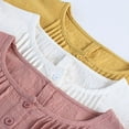 thumbnail image 5 of Chemises pour Femmes Été Mode Décontractée Ample Lin Uni Manches Longues Col Rond Hauts Blouse Chemises pour Femmes Décontractées Été en Liquidation, 5 of 5