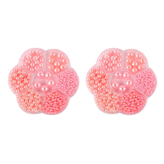 Baohd 1/2/3/5 1150pack/lot Bead Accessories Easy To Thread Wide Application Not Easy To Fade pink 2PCS