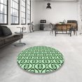 thumbnail image 4 of Ahgly Tapis Rond Lavable en Machine Intérieur Transitionnel Vert Menthe, 5 Pieds Rond, 4 of 7