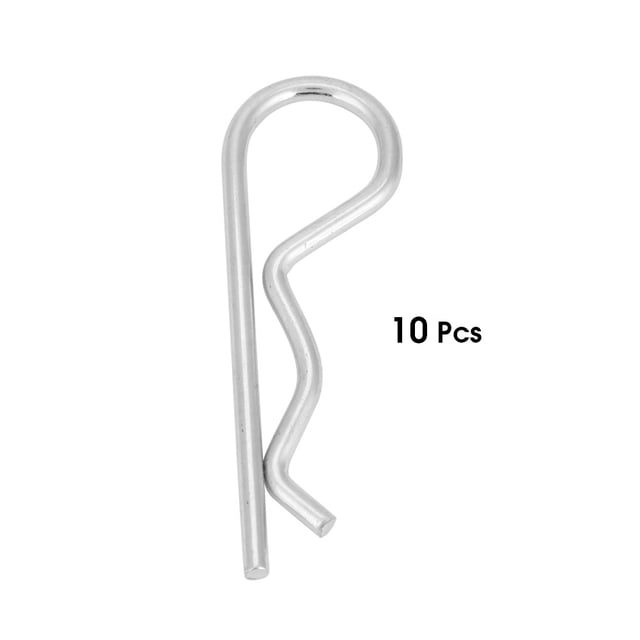 10 Pcs Pinces à Goupille Type B Pinces de Retenue Plaquées Zinc Pinces à Ressort Épingle à Cheveux (4*75mm)
