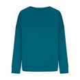 thumbnail image 3 of Yuyuzo Chandails en Molleton Basiques pour Femmes Manches Longues Chandail Col Rond Couleur Unie pour Femmes Coupe Décontractée, 3 of 6