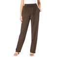 thumbnail image 1 of Yuyuzo Lounge Pants for Women Elastic High Waisted Straight Leg Solid Color Trousers with Pockets, 1 of 5