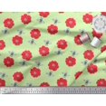 thumbnail image 2 of Soimoi Rayon Fabric Floral & Bee Insects Printed Craft Fabric by The Yard 56 Inch Wide, 2 of 3