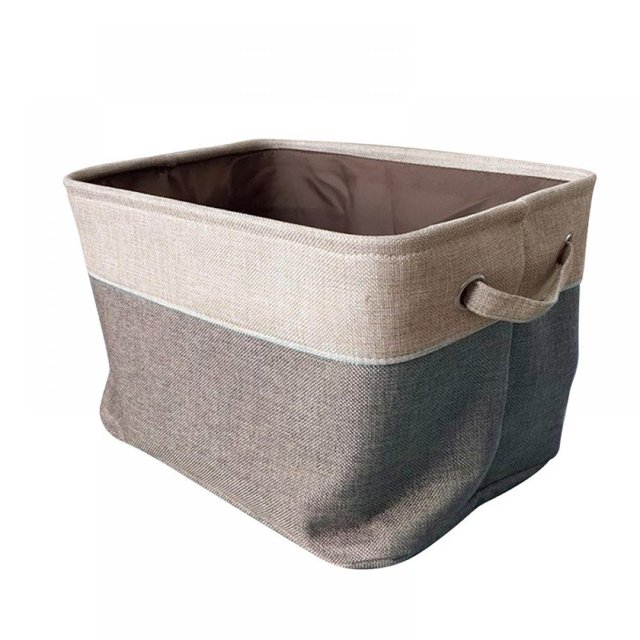 Bacs de Rangement Grands Paniers à Linge en Toile Contenants de Rangement avec Poignées