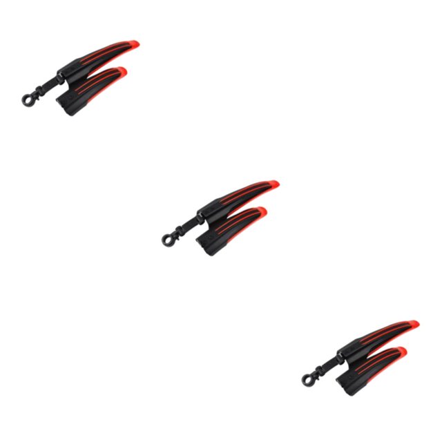 Decodeary 2x Garde-Boue d'Aile de Vélo Réglable et Protection Fiable pour Vélo Convenant Rouge Vif 3Ensemble